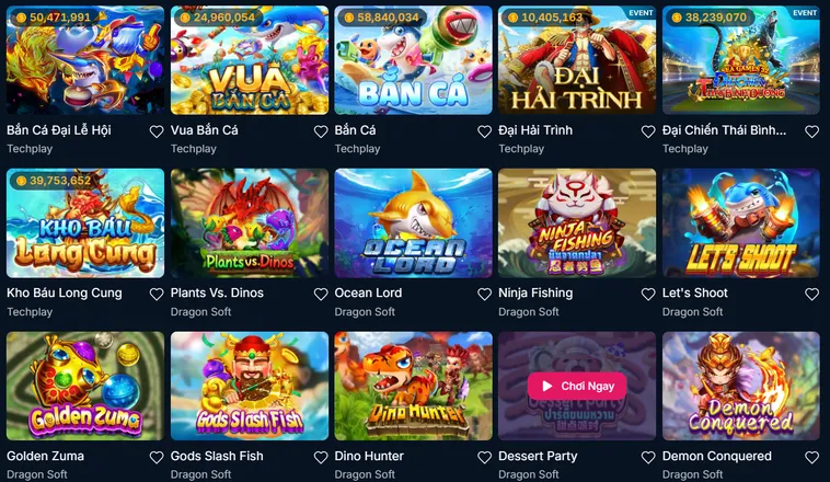 Kho Game Khủng Tại Sảnh Bắn Cá RikBet Uy Tín