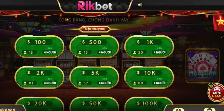 Mậu Binh Tại Rikbet Thiên Đường So Tài Đẳng Cấp Cho Các Cao Thủ Bài Tây