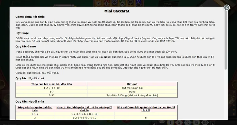 Trải Nghiệm Quay Số Mini Baccarat Tại RikBet Đẳng Cấp Nhất