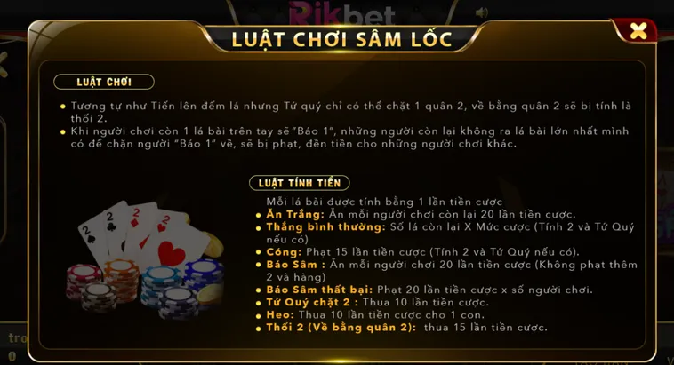 Sâm Lốc Tại Rikbet Sân Chơi Bài Tây Đẳng Cấp Với Tỷ Lệ Thắng Cực Khủng